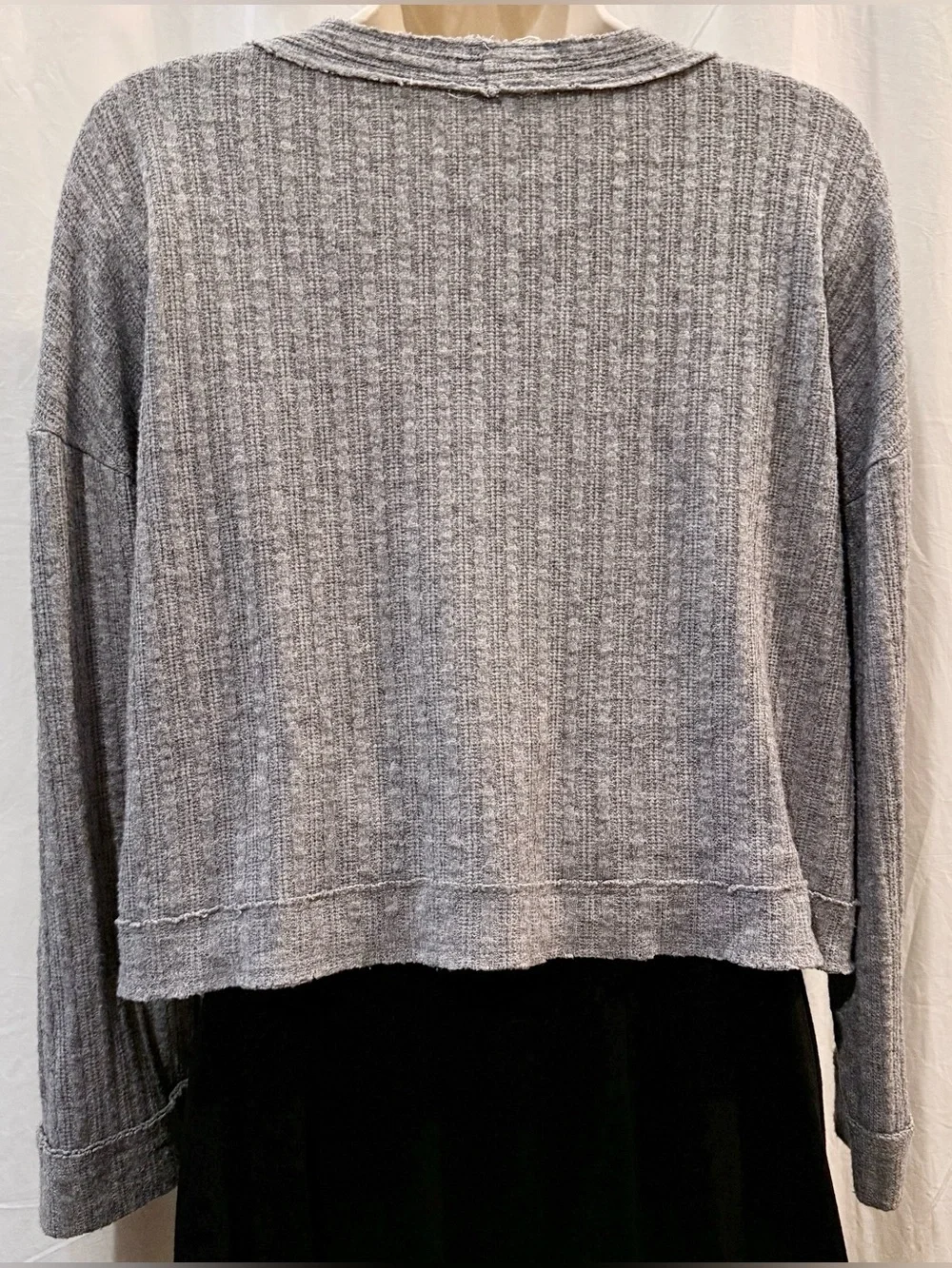 HASHTTAG Ribbed Cropped Cardigan - Picture 3 of 4
